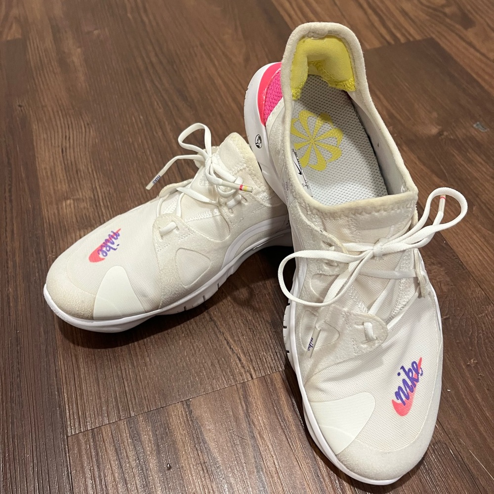 Nike White and Pink Athletic Shoes